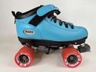 Riedell Dart Roller Skates Neon Blue Black Quad Speed Skate Men   s Size 7