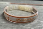 lot Of 2  Phiten Sports Rakuwa Microtitan Ball Adjustable Bracelet-clear orange