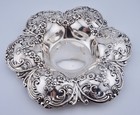 Big 1898 Dominick Haff Bb b Sterling Silver Floral Dish Bowl Antique Art Nouveau