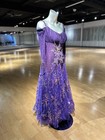  violet Orchid  Purple Ballroom  American Smooth International Standard Dress