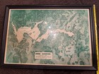 Vintage Woods Reservoir Fishing Map     Framed     Winchester  Tn 20x14