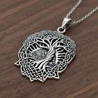 Tree Of Life Pendant Sterling Silver Celtic Knot Jewelry Yggdrasil Necklace 20 
