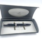 Parker Sonnet Roller Ball Pen Black   Chrome Trim Original France -needs Ink