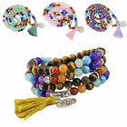 Healing Bracelet Stone Wrist Mala Necklace Tibetan Buddhist Prayer Beads
