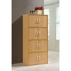 Hodedah 8 Door Enclosed Multipurpose Storage Cabinet For Home And Office  Beech