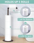 Toilet Paper Holder Stand  Free Standing Toilet Paper Roll Holder For 4 Spare Ro