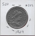 Brazil 400 Reis 1929 Liberty Facing Right With Stars Around The Rim   denominati