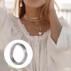 100pcs 6mm Double Open Jump Rings  Mini Stainless Steel Split Ring Connector For