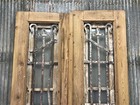 Antique French Double Doors  39x90 5  Iron Wood  Old World European Door D217