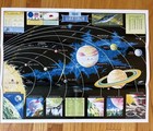 Vintage Space Lot Rand Mcnally  Map Moon Outer Space Poster  F-4 Aircraft Specs