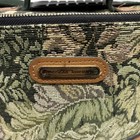 Vintage American Tourister Luggage Pattern Tapestry Makeup Train Case Carry Bag
