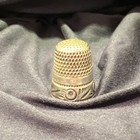 Antique Sterling Silver Thimble     fluted No Monogram    size Unknown   