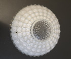 Vintage Art Deco White Light Ceiling Shade Hobnail Bubble 3 Hole Chain