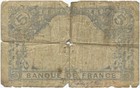 France 1909-1912  5 Francs P-70  Old Rare Note In Poor Condition  N012