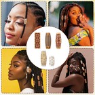 36 Pcs Wooden Hair Beads For Braids Dreadlocks  Loc Jewelry Bead For Black Women