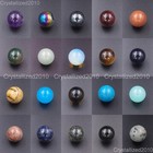 Natural Gemstone Round Ball Crystal Healing Sphere Massage Rock Stones 20mm Pick