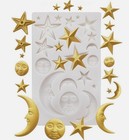 Moon   Star Silicone Mold For Polymer Clay  Soap  Epoxy Resin  Fondant Food-safe