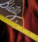 Large Blatz Beer Jacket Patch 9    Vintage Flat Cone Top Can Advertising