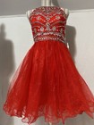 Beautiful Fashion Prom Short Quincea  era Newyear Party Rhinestones Dress Size 4