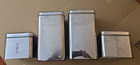 Vtg Chrome Canister Set Of 4  Flour Sugar Coffee Tea  Lincoln Beautyware Kitchen