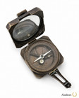 Antique Brass Brunton Compass Nautical Pocket Transit Surveying Tool