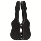 Black Hard Guitar Case  Plush Interior Material  Single Capacity