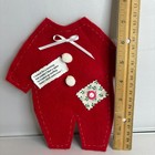Red Felt Christmas Stocking Stuffer Ornament Santa Pajamas Gag Gift