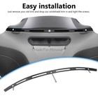 Black 4 Slot Fairing Windshield Trim For Harley Street Glide Special Flhxs 14-23