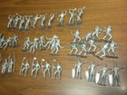 42 Marx Knights - Silver Playset Figures Dated 1965 54mm - Fighting Lot Medieval