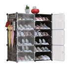 24 Pairs Shoe Rack Organizer 6-tier Stackable Shoe Storage Cabinet Space Saver