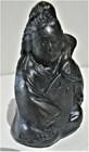 Vintage Asian Figurine Woman Playing Biwa-small Brass Bronze Metal Sculpture