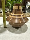 Handcrafted Segmented Wood Bowl Hand Turned Walnut Mahogany Ash