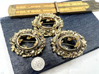 3 Vintage 18x25mm Heavy Gold Tone Oval Settings Brooch Pin Blanks Diy Findings N