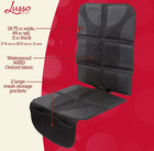 Grey Lusso Gear Car Seat Protector For Baby Car Seat Thick Padding Mesh Storage