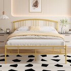 Twin Full Queen Size Metal Bed Frame With Headboard Steel Slats Support Modern