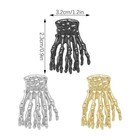 6 Pcs Halloween Skeleton Hand Hair Clips Gothic Skull Bone Hand Hair Claws Small