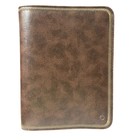 Franklin Covey Brown Leather Zip-around Planner With Card Slots   Ring Binder