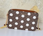 Michael Kors Jet Set Item East West Crossbody Bag Polka Dots Mk Brown