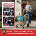 Cruiser Cart Deluxe 2 Shopping Grocery Rolling Folding Laundry Basket On Wheels