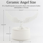 White Angel Wings Funeral Cremation Urn guardian Angel Keepsake Small Urn angel