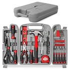  54pc Household Tool Kit     Essential Diy Hand Tool Set With 54 Piece Red