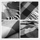 Men s Scarves Classic Winter Plaid Scarf Soft Warm Neckwear 72 x13 