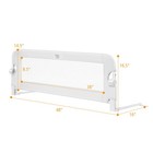 48  Breathable Baby Children Toddlers Bed Rail Guard Safety Swing Down White