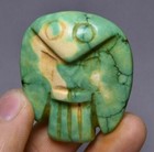 4cm Old Chinese Liao Dynasty Hongshan Culture Turquoise Bird Beast Pendant