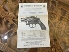 Smith   Wesson Model 12 38  Airweight Revolver Original Factory Manual