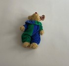 Ty Piccadilly Attic Treasure Bear 1993 Jointed Plush Blue Green Vtg Retired