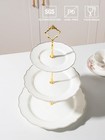 3 Tier Ceramic Cake Stand Wedding  Dessert Cupcake Stand For Tea Party Servin   