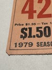 1979 Baltimore Memorial Stadium Parking Pass
