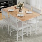 Dining Table Set For 4 With Chairs 5-piece Kitchen Table