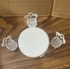 Vintage White Metal Dollhouse Patio Garden Table 3 Chairs Furniture Set